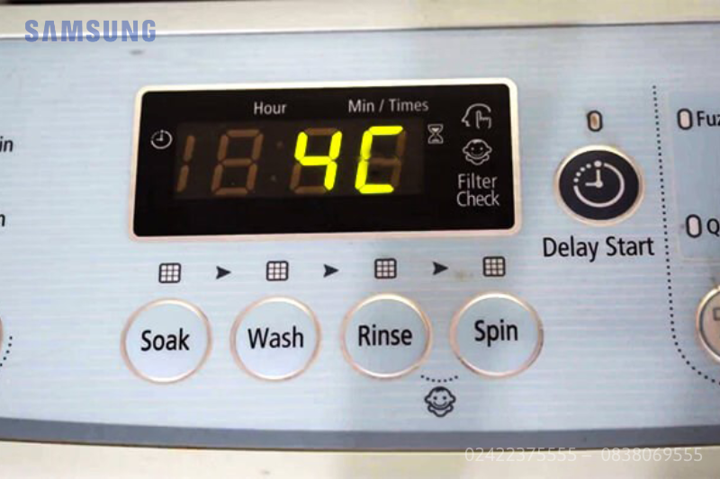 máy giặt samsung báo lỗi 4c