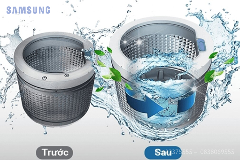 vệ sinh máy giặt samsung cửa trên